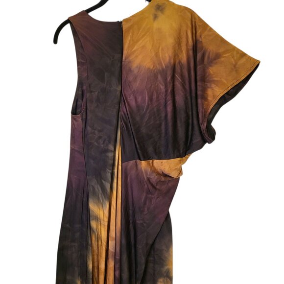 NWT Zara Tie-Dye Earth Tones Relaxed Flowy Limited Edition Maxi Dress Sz Small - Picture 9 of 10